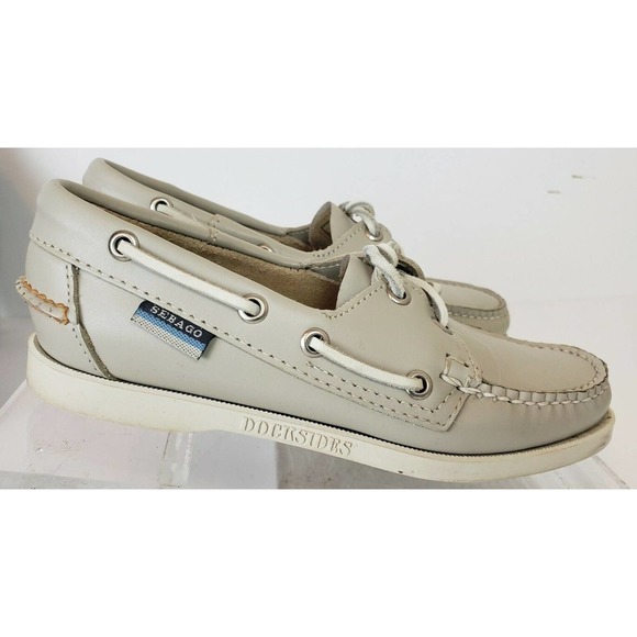 Sebago | Shoes | Sebago Docksides Womens Size 55m Light Gray Taupe Boat ...